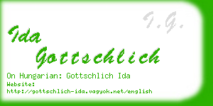 ida gottschlich business card
